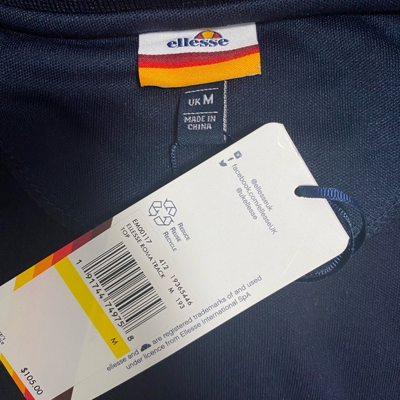 ELLESSE Heritage ROMA Track top/ Jacket - Picture 12 of 13